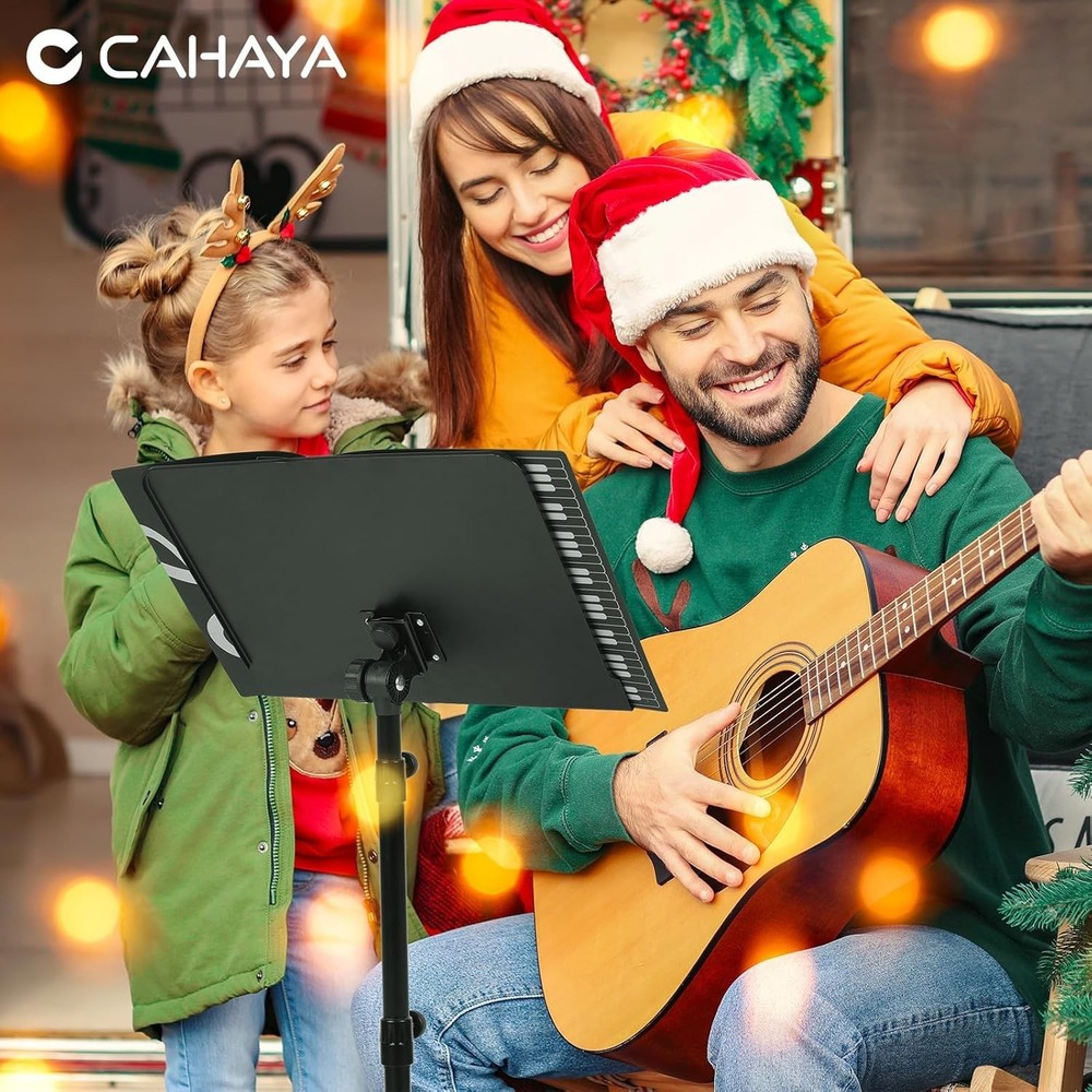 Adjustable Music Stand - Holds Thick Books & Tablets