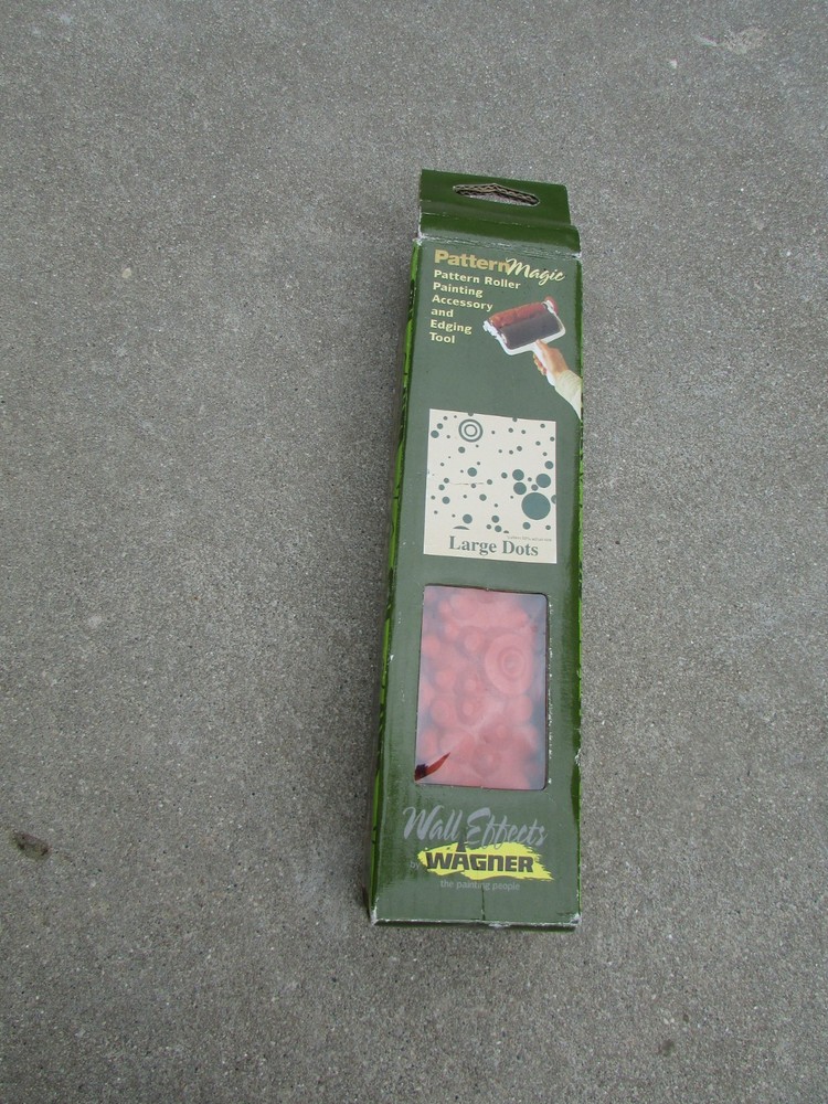 NEW Pattern Magic Wagner Wall Effects Lg. DOTS Design Roller & Edging Tool Paint