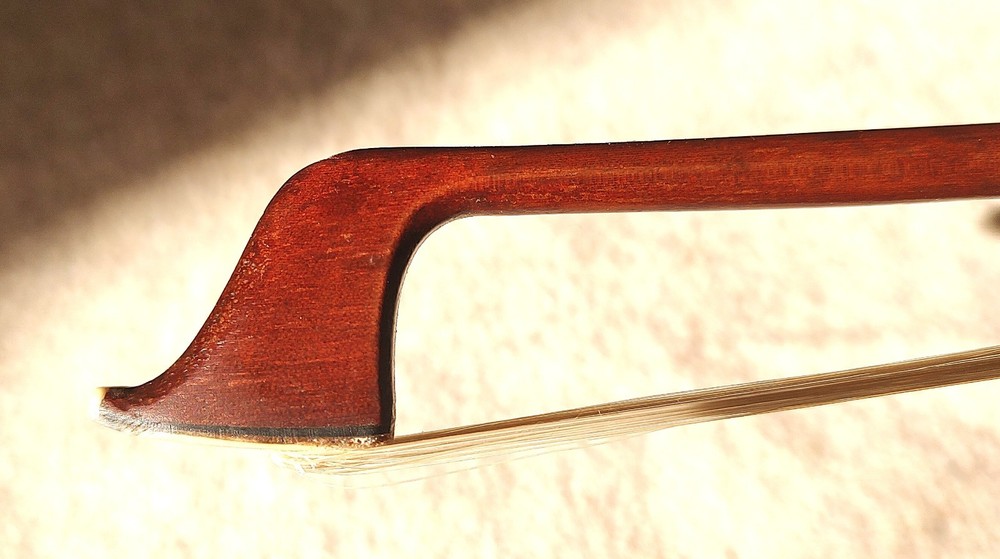 Vintage Euro 3/4 Cello Bow, Pernambuco, 74g, Strong, Responsive, Ebony & Silver