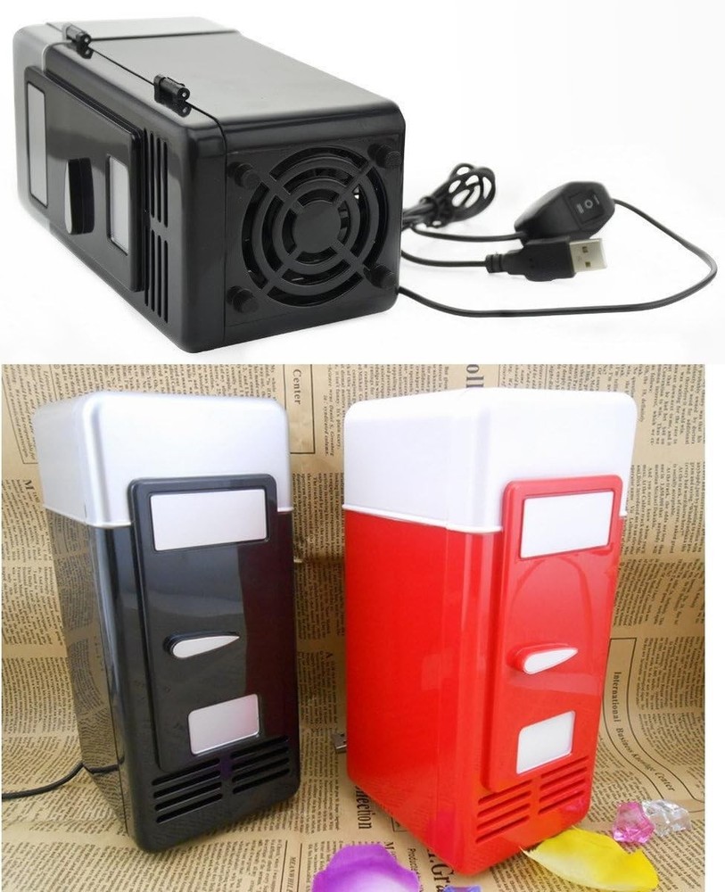 Sleek USB Powered Mini Fridge – Perfect Beverage Cooler for Home & Office