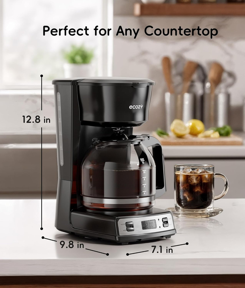 12-Cup Drip Coffee Maker with Electric Coffee Grinder Combos, Programmable Coffe