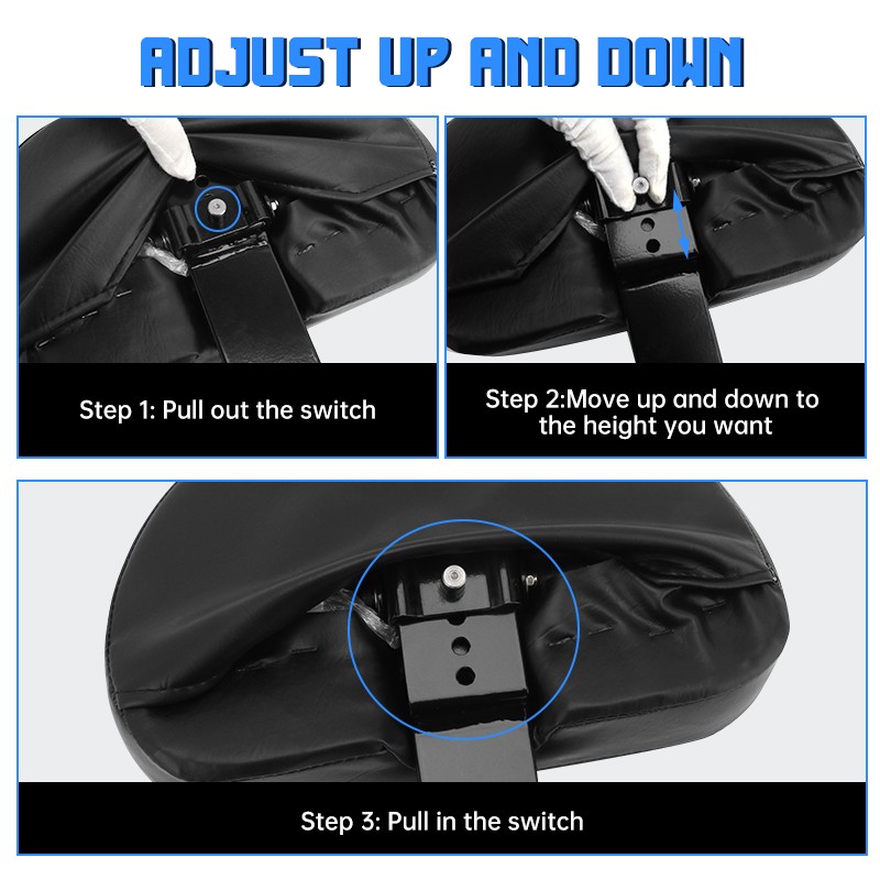 Adjustable Driver Backrest Pad W/Mounting Kit For Harley Road Glide 2024-2025