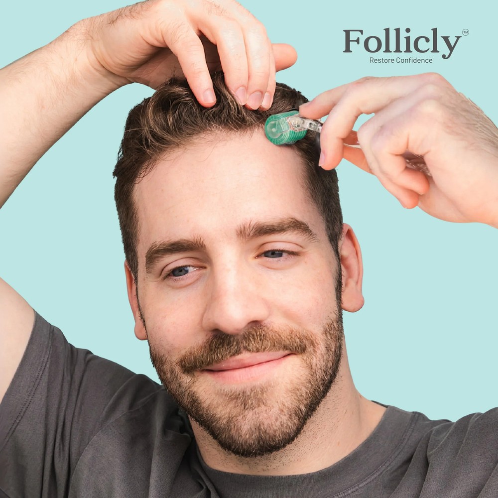 Follicly™ Derma Roller - 192 Authentic Titanium Microneedles