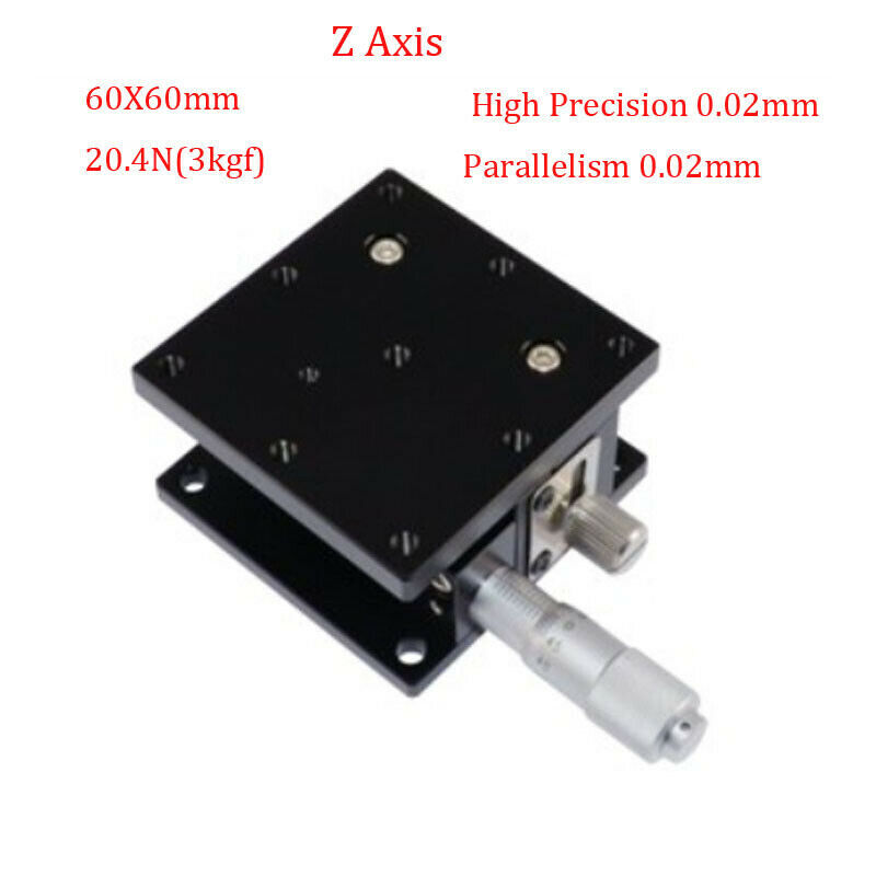 Z Axis Trimming Platform Manual Displacement Precision Linear Stage Table 0.02mm