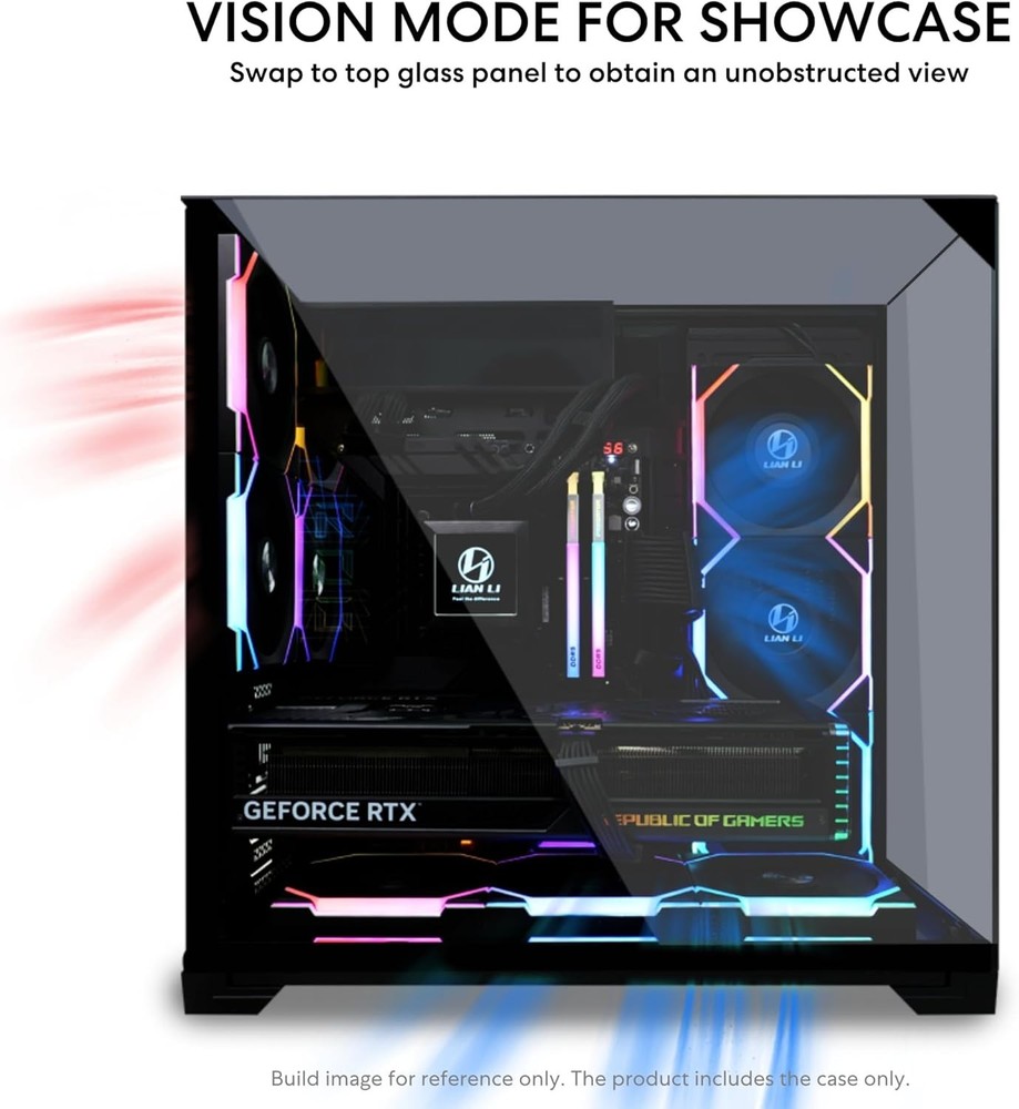 O11 Vision Compact ATX Computer Case: Tempered Glass & Back Connect Support