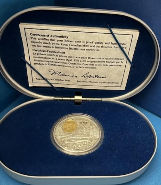 1991 The Powered in-Flight Canada  Silver $20 Coin