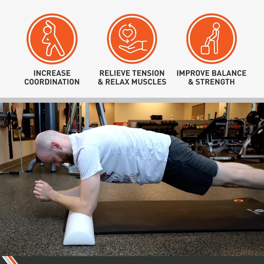 ZZFR612H Half Foam Rollers, 6 x 12-Inch