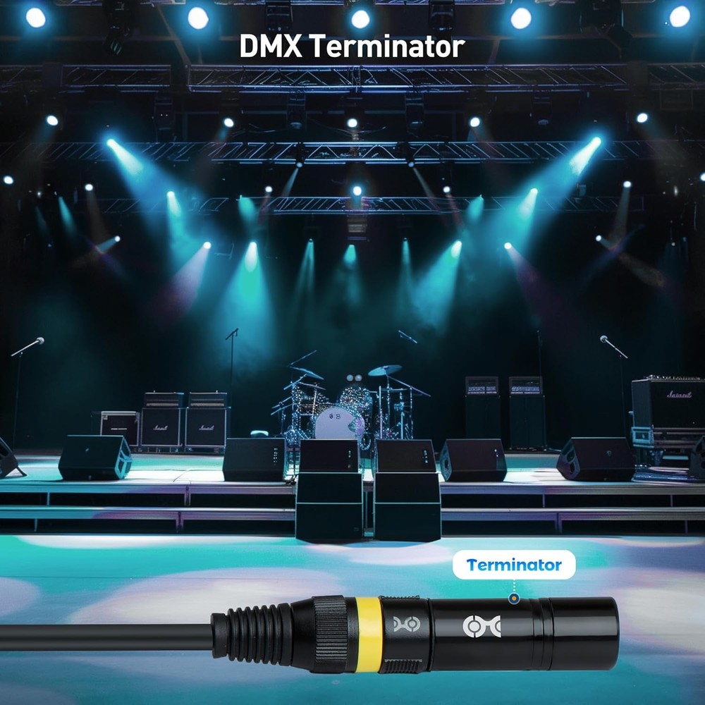 Cable Matters XLR DMX Terminator 120 Ohm 3 Pin Audio Lighting 2 Pack