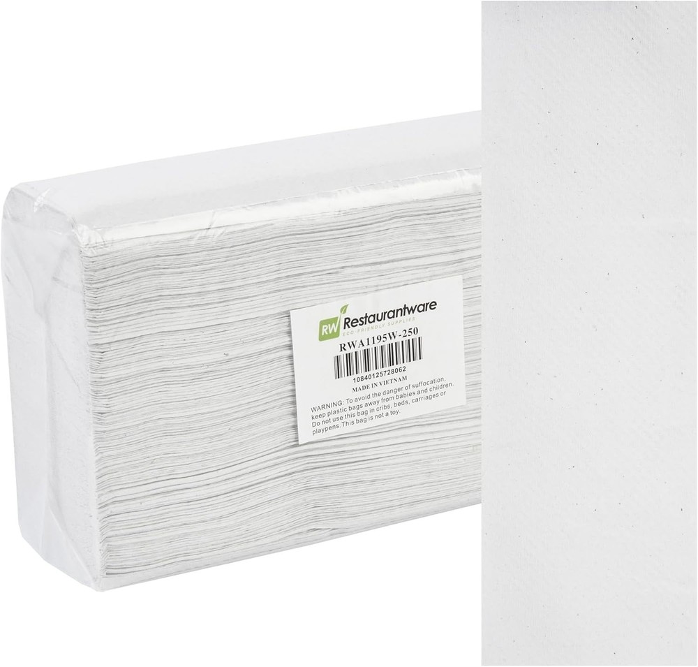 250 Count Disposable Multifold Paper Towels - Efficient, White & Biodegradable