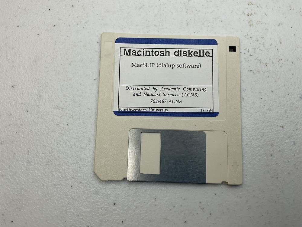 MacSlip Dialup Software For Apple Mac Distributed By ACNS