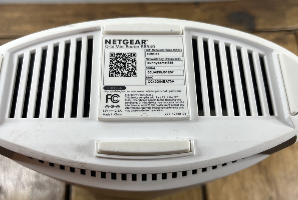 Orbi RBR40 Mini Wireless Router Netgear No Cords ~ Unit Only ~ Tested