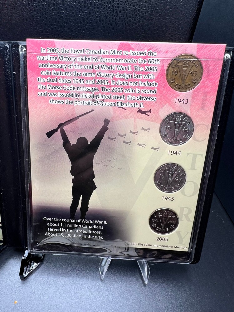 Canada First Commenmorative Mint Victory Nickle 4 coin set 2005