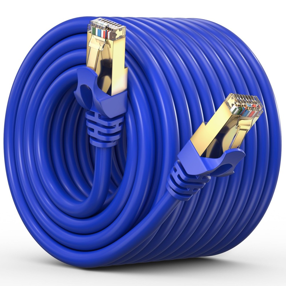 Cat 7 Ethernet Cable 100 ft - High-Speed Cat7 Internet & Network LAN Patch Ca...