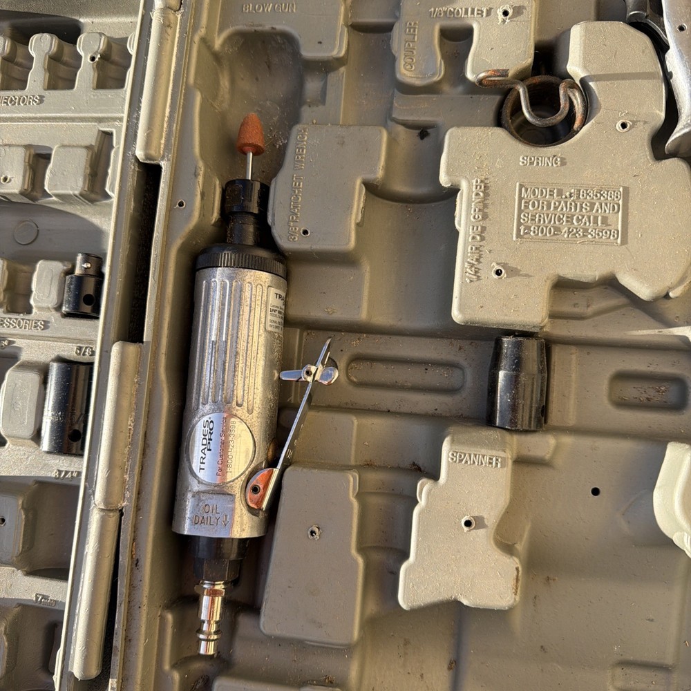 Trades Pro Pneumatic Air Tool Set W/ Accessories & Case Not Complete