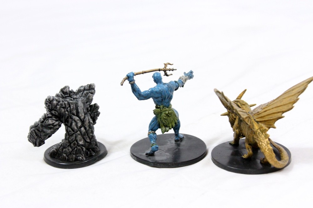 D&D Miniatures Golden Protector #05 Unhallowed Marid #21 Elemental Wall #06