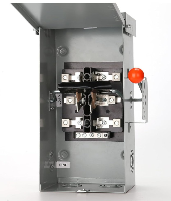 100A Generator Transfer Switch,24000W General-Duty Double-Throw Safety Switch