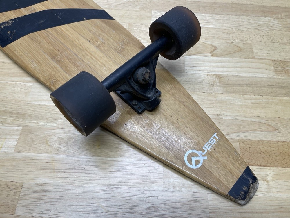 40" Quest Bamboo Longboard Skateboard Complete