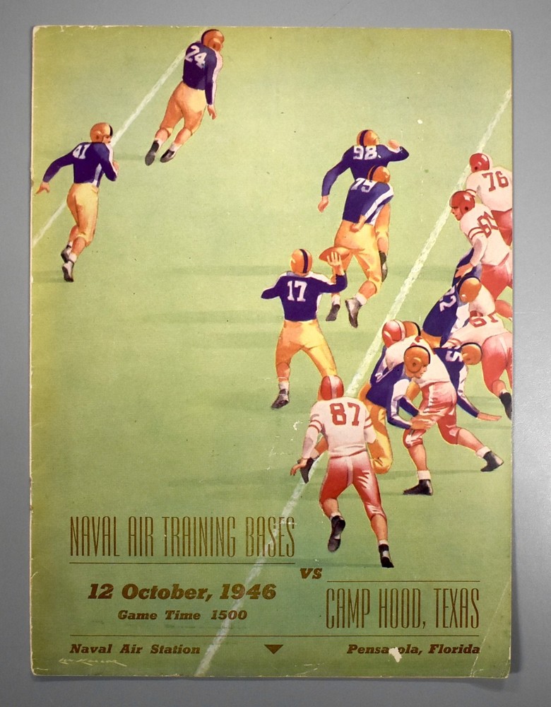 Naval Air Training Bases vs Camp Hood October 12th 1946 Official Game Program