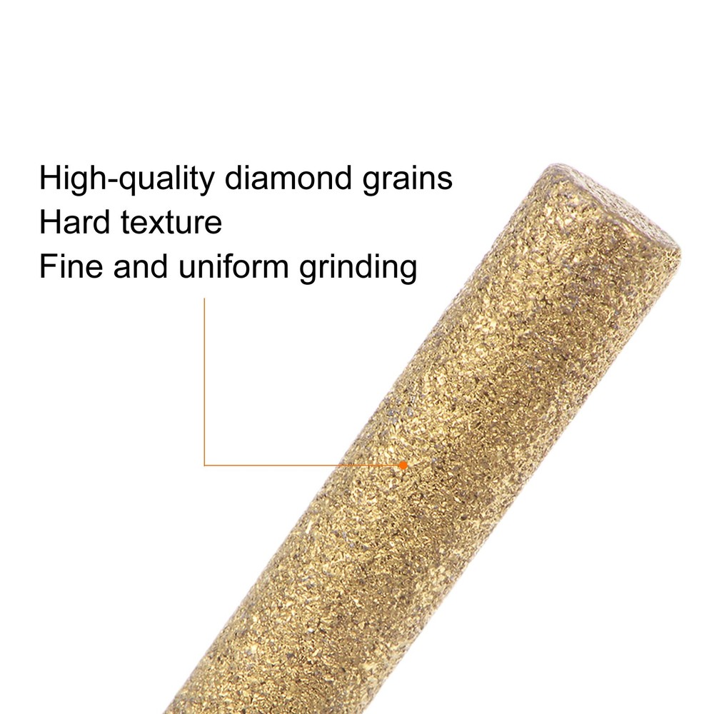 6pcs Diamond Coated Chainsaw Sharpener Bits 5/32" 4mm Chain Saw Grinder