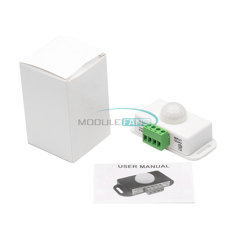 DC 12V-24V 8A/6A Automatic Adjustable Infrared PIR Motion Sensor Switch Module