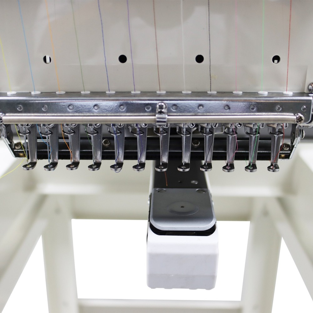 12 Needle Single Head Auto Embroidery Machine Computerized Sewing 110-220V