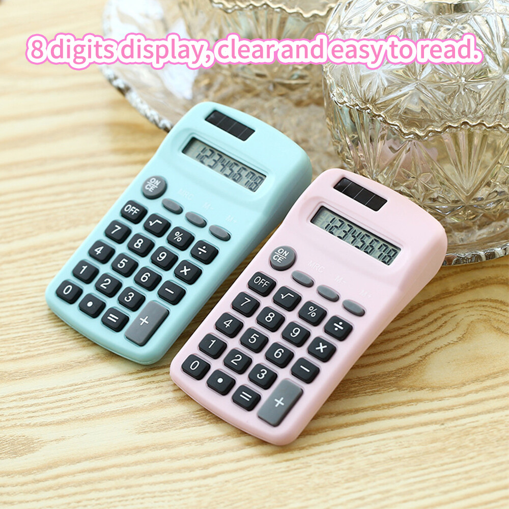 Cute Calculator 8 Digits Display Solar & Dual Portable Y4C5