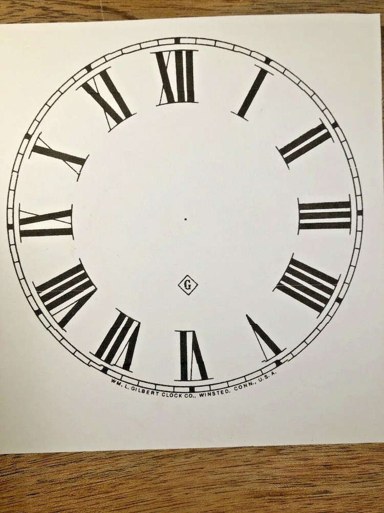 4 7/8" Gilbert Clock Replacement Paper Dial             (Lot141)