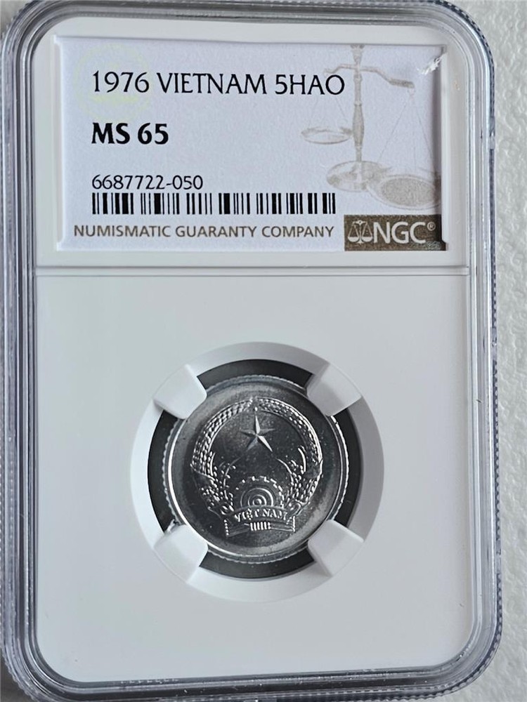 Vietnam 5 Hao 1976 NGC MS 65