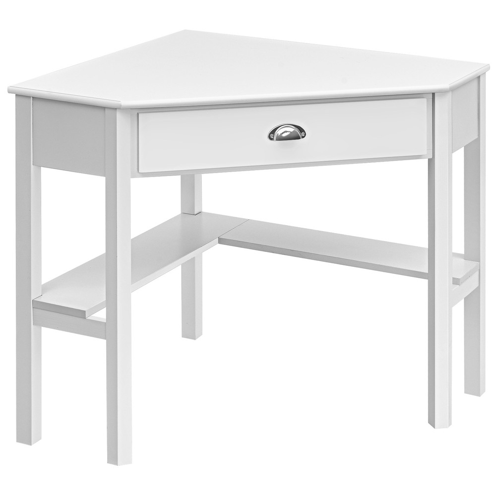 Modern Corner Computer Desk Wood Writing Table Office Workstation Living Room