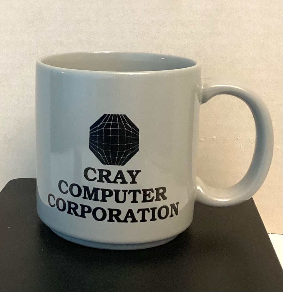 CRAY Computer Corp ~ CRAY-3 Mainframe ~ Beverage Cup Mug ~  Colorado Springs Vtg