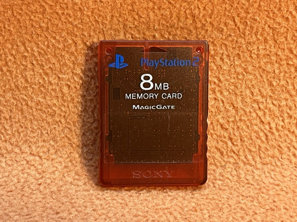 Official Sony PlayStation 2 PS2 Memory Card SCPH-10020 Magic Gate Red