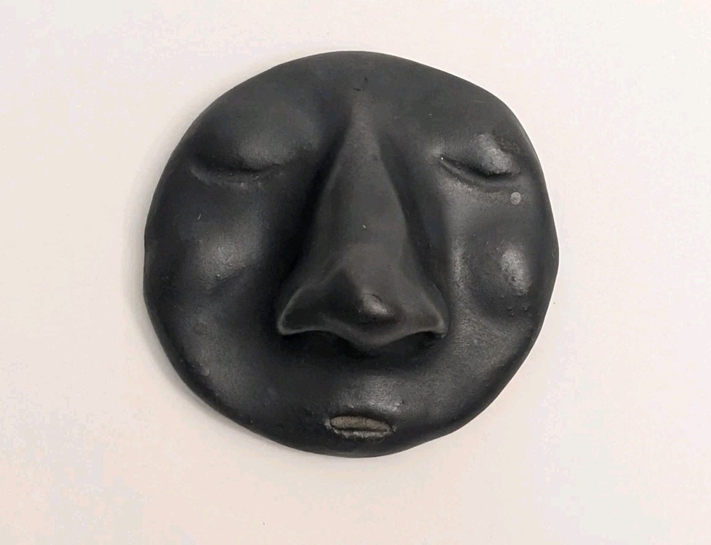 Black Artisan Made Clay Face Mask-3"