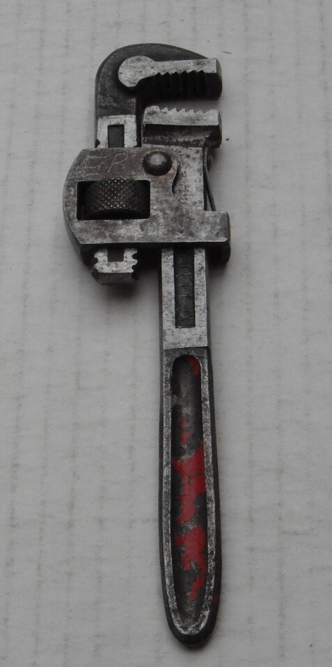 Small adjustable pipe wrench marked No 8...West Germany....old er