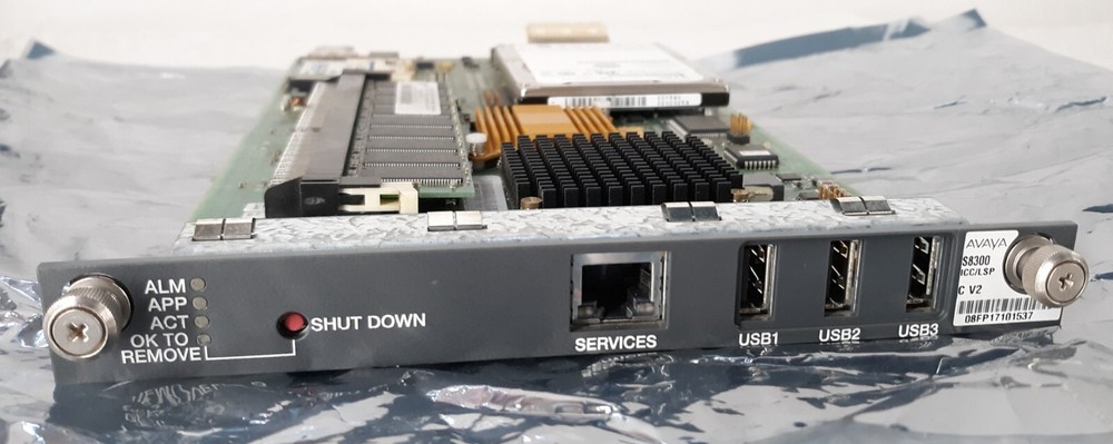 Avaya S8300 ICC/LSP V2 08FP17101537 Network Module w/ HDD+RAM+ Card *PULLED*
