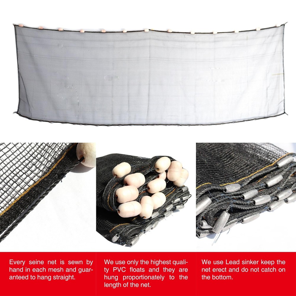 Professional Seine Net | Ultra Strong | Maximizes Catch | Ideal For Both Commerc