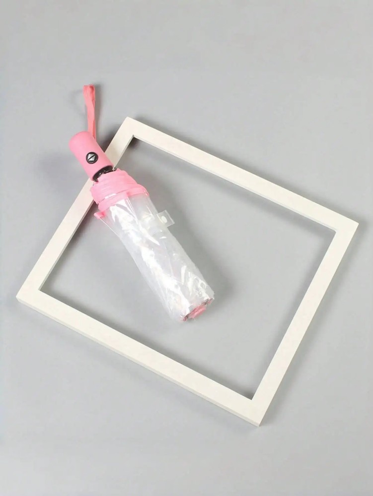 1PC Transparent Automatic Folding Umbrella | 8-rib Wind-Resistant Design