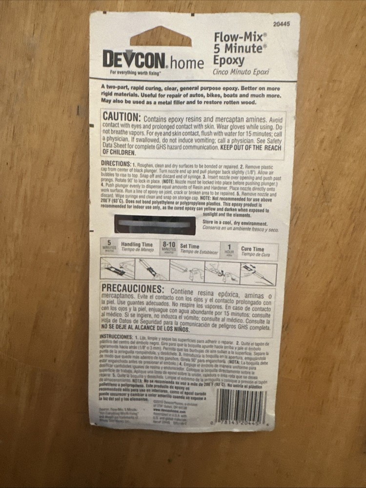 (4) Devcon Flow-Mix 0.5 Oz. Heavy-Duty High-Quality Performance 5 Minute Epoxy.