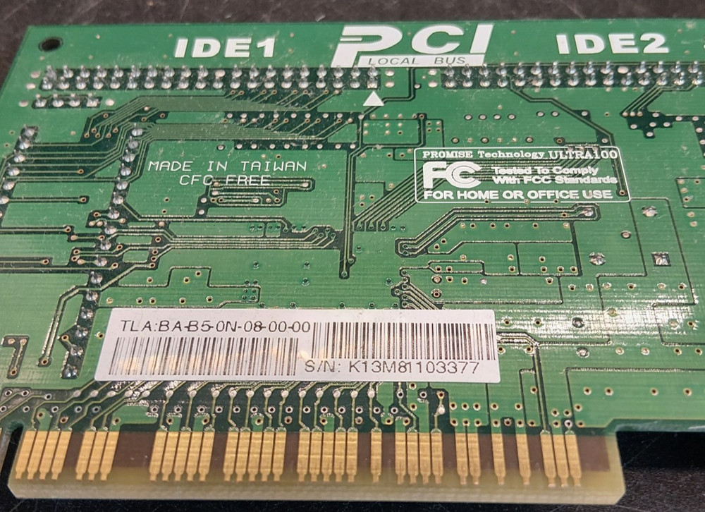 Promise Technology Ultra100 TX2 IDE-PCI Controller Card