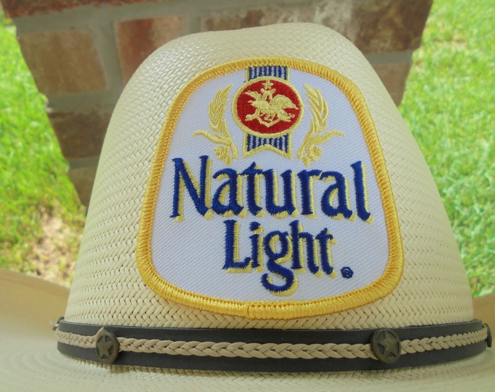 NATURAL LIGHT BEER ADHESIVE BACK PATCH  3 BY 2.75"