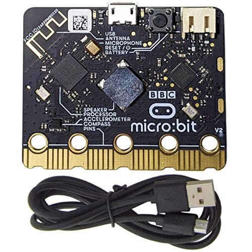 Electronix Express BBC Micro:bit V2 Board with MicroUSB Cable - Programmable ...