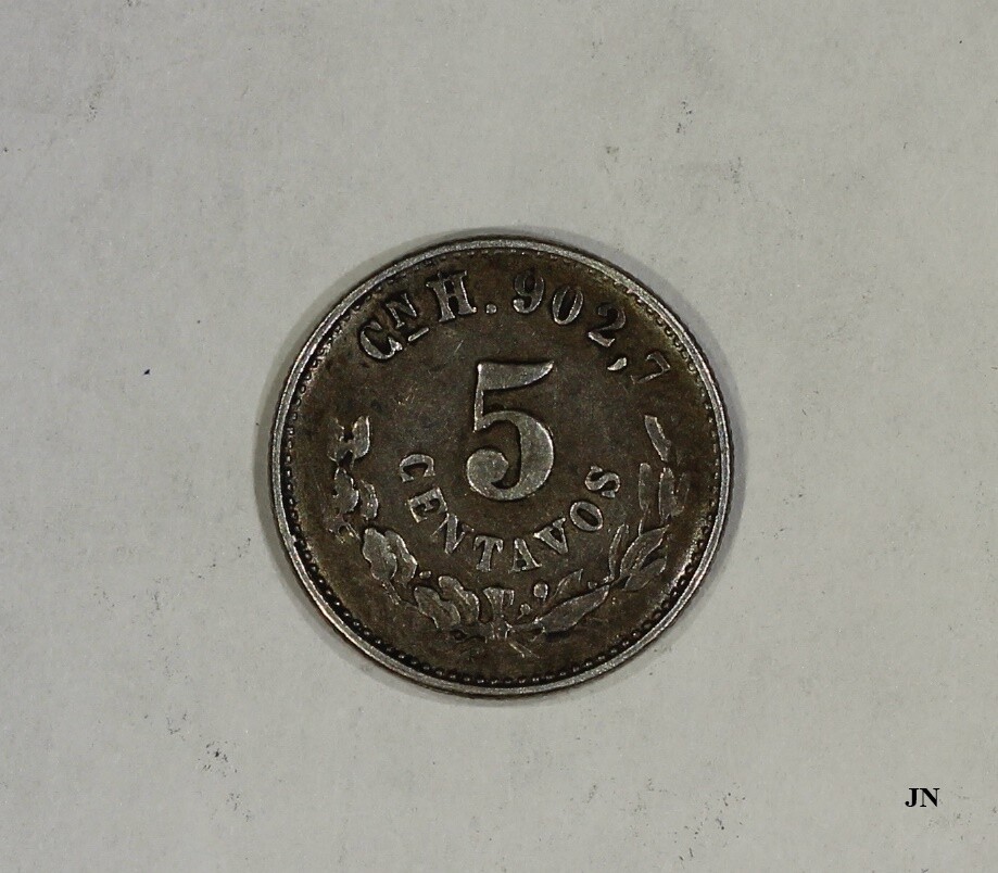 1904 Cn H Mexico Silver 5 Centavos KM#400