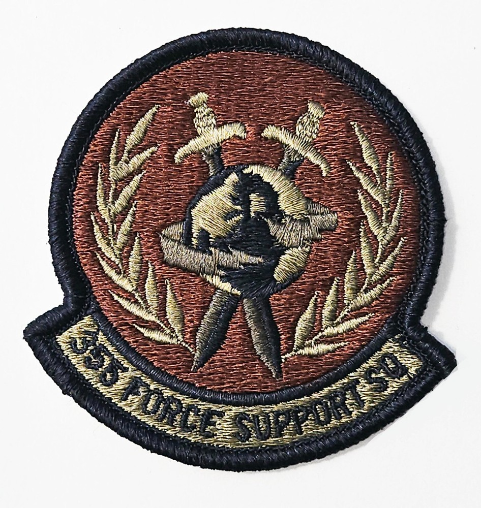 Air Force 355th Force Support Squadron Spice Brown Hook Back Patch