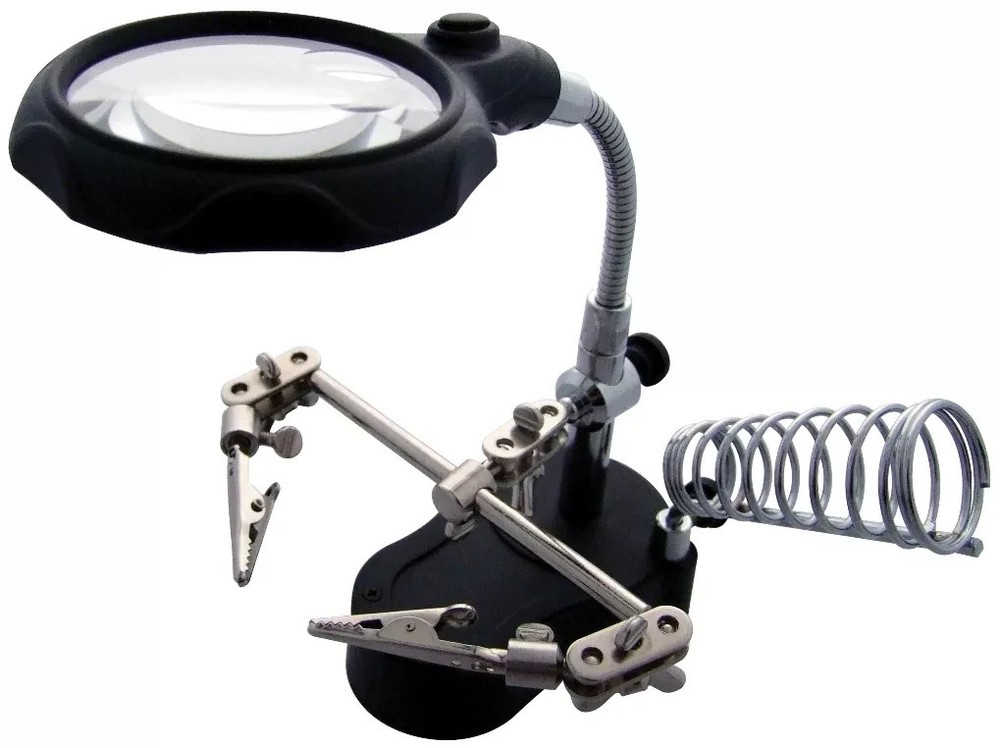 Fly Tying Helping Hand with Magnifier, Clips and  Tool Holder
