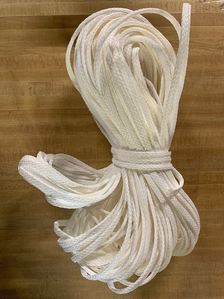 1/4" x 100 ft. High Tenacity Hollow Braid Polyethylene Rope. White.