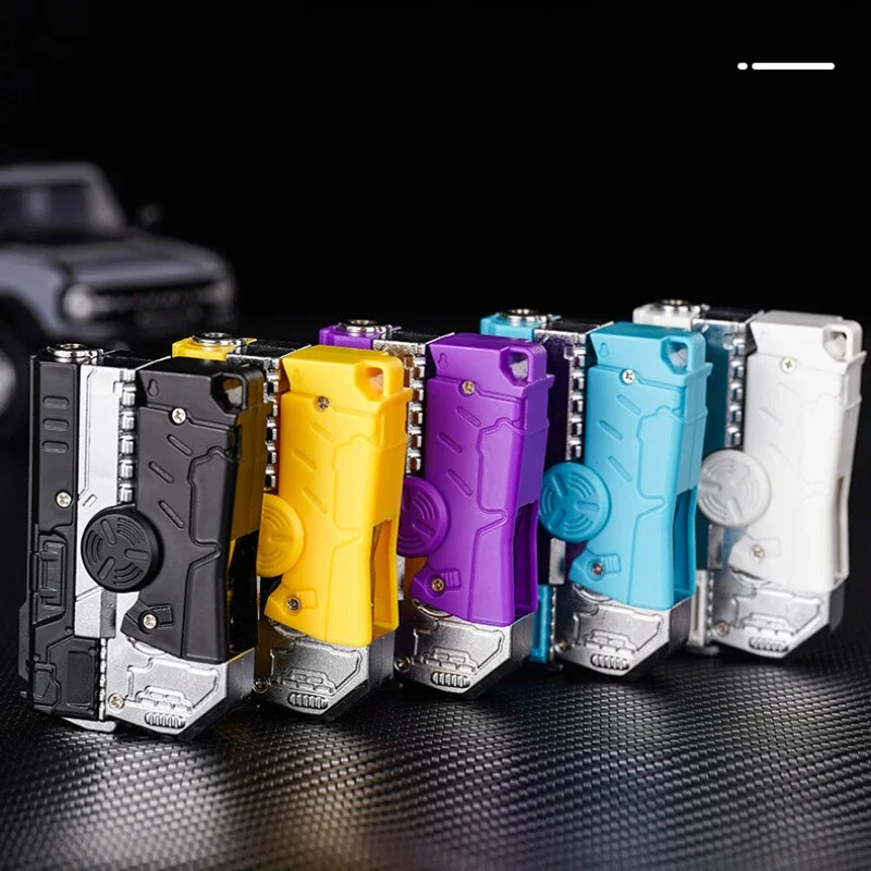 Fidget spinner refillable lighter with pink flame