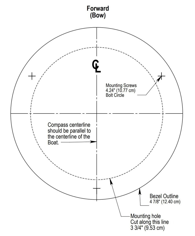 Ritchie F50 Explorer White 12V Flush Mount Boat Compass Lighted/Illuminated Dial