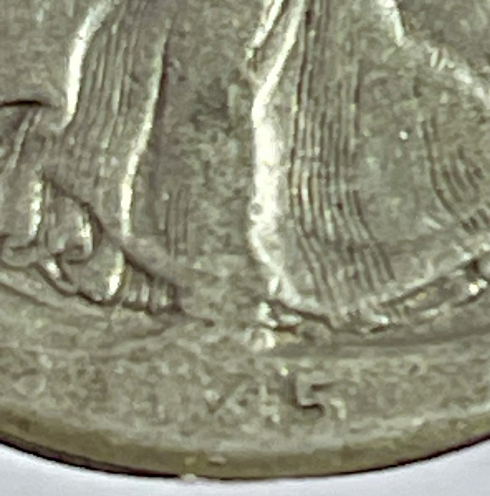 1945 D Walking Liberty Half Dollar. 90% Silver. #2003