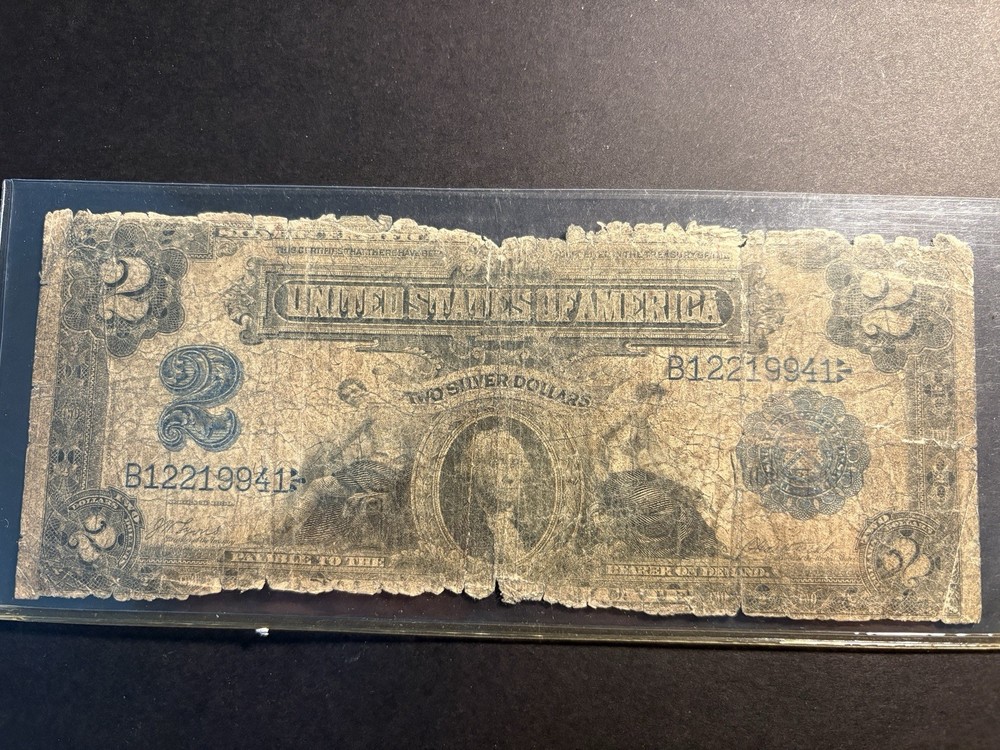 1899 $2 Silver Certificate — Circulated