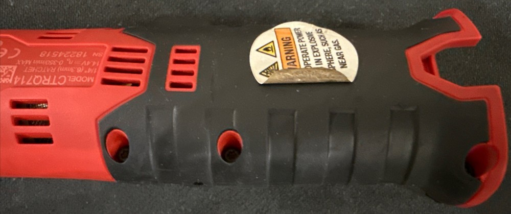 Snap On Ctrq714 1/4” Hex Ratchet 14.4v Excellent Condition Red Tested Boot