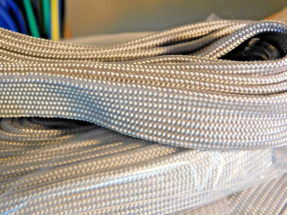 1/2" nylon multifilament - SILVER - YOU PICK THE LENGTH TECHFLEX - USA